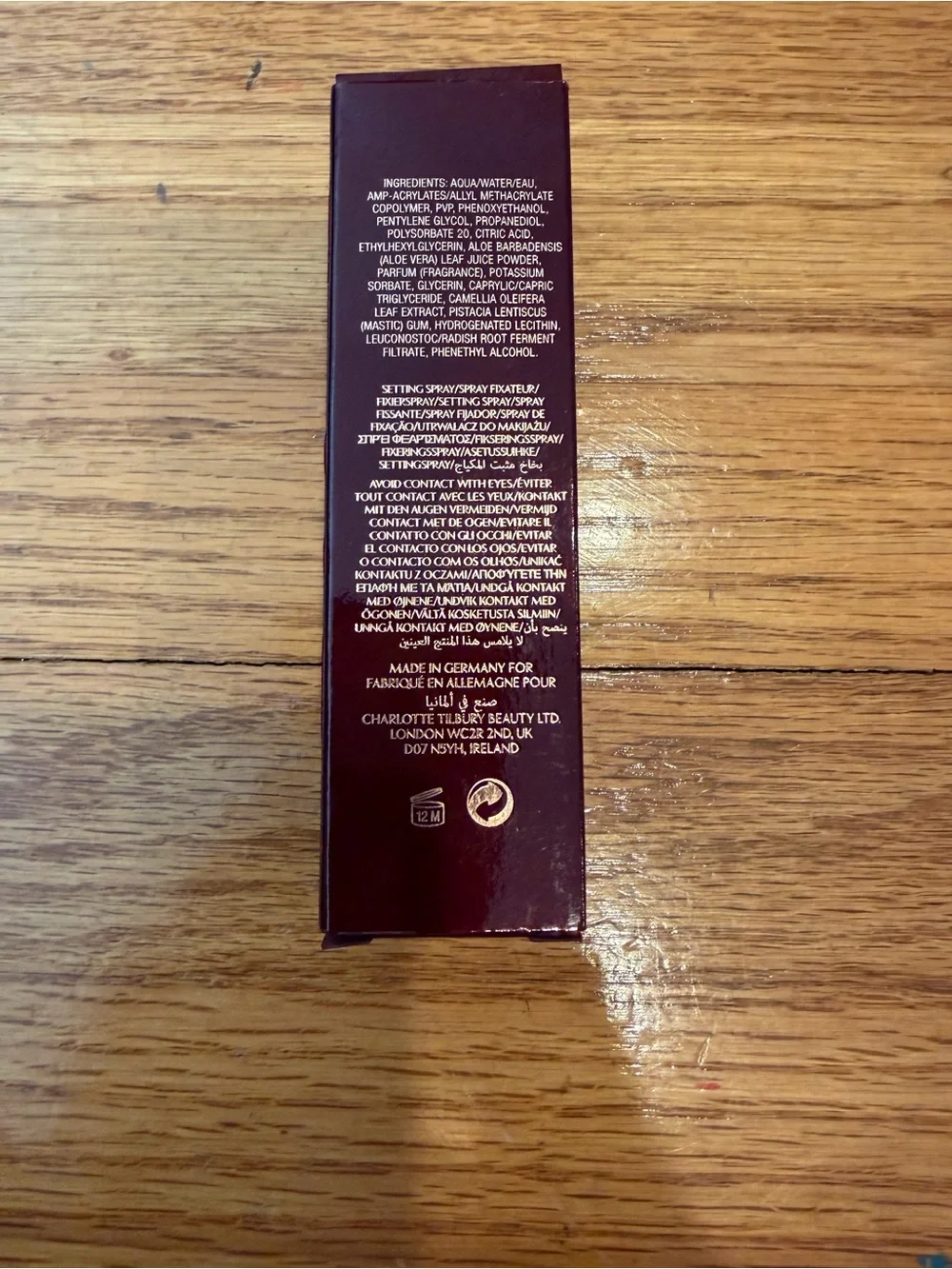 Charlotte Tilbury Airbrush Flawless Setting Spray Travel Size 34ml New In Box